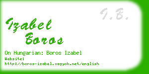 izabel boros business card